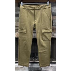 Women’s The Essential Slim By Anthropologie Green Cargo Pockets Pants 10 *B1